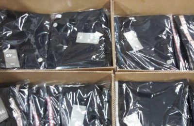 Clothes preparation – inserting barcodes, packing